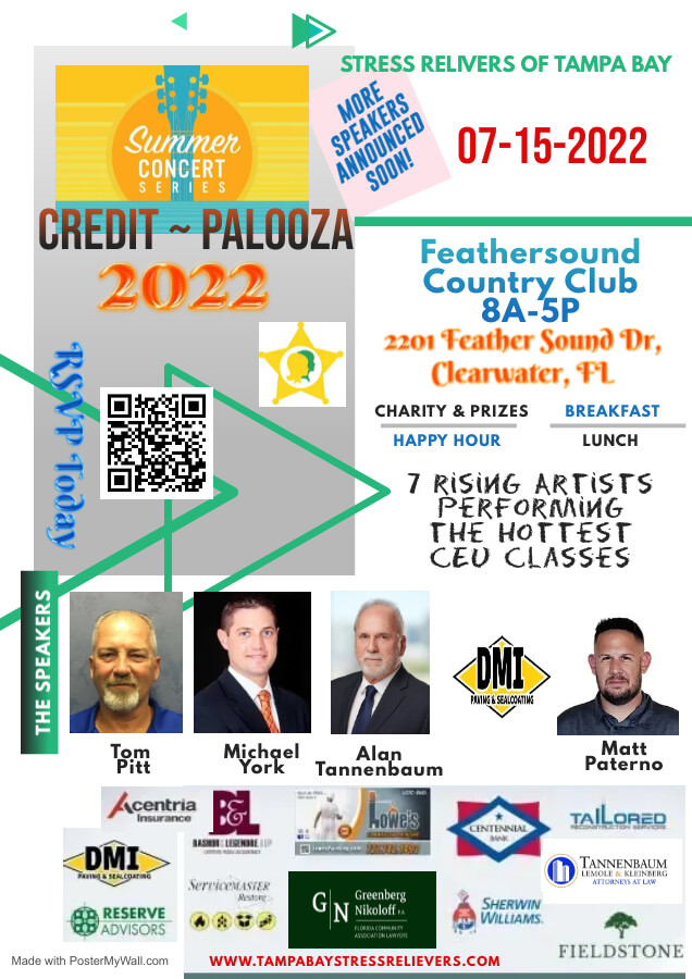 LCAM Credit Palooza July 15th, 2022 at Feather Sound Country Club